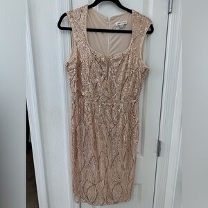 Grace Karin Sparkling Sequin Midi Dress - Champagne